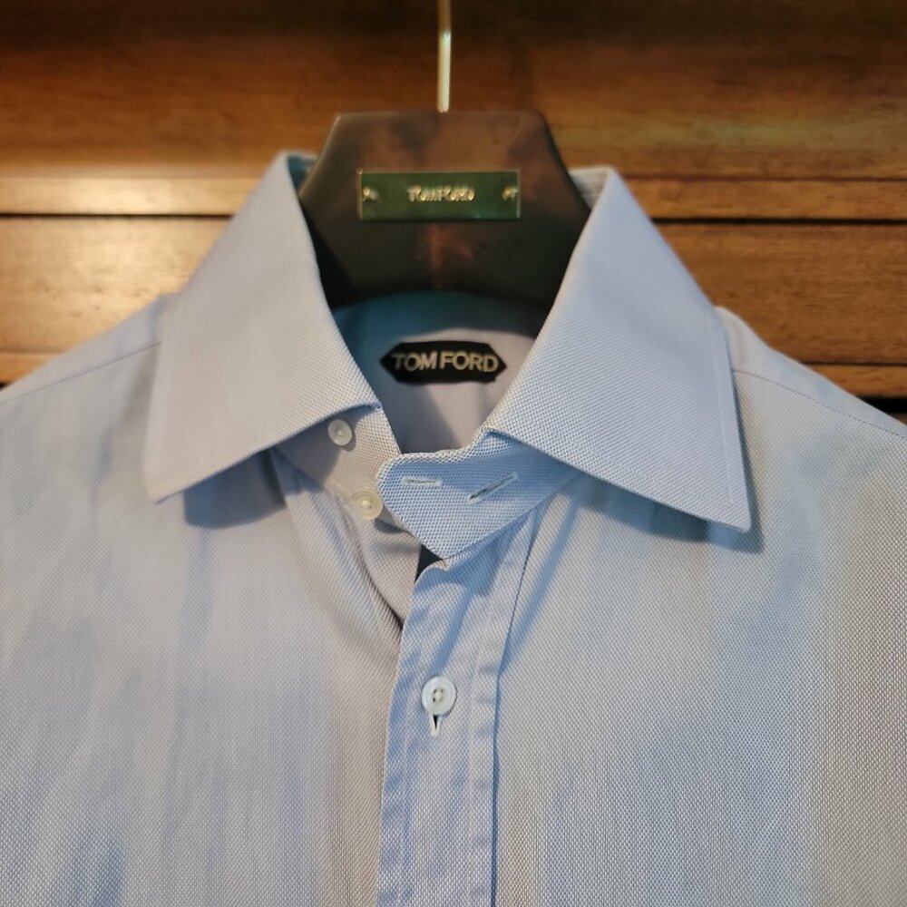 TOM FORD MENS DRESS SHIRT Blue 42 SIZE